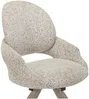 Vente-unique - VALIANA Stuhl Stoff Beige - B 59,5 cm x H 92 cm x L 57 cm Bild 5