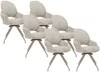 Vente-unique - VALIANA Stuhl Stoff Beige - B 59,5 cm x H 92 cm x L 57 cm Bild 2