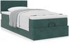vidaXL Ottoman-Bett mit Matratze Dunkelgrün 90x190 cm Samt 3311672 Bild 3