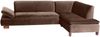 Ecksofa mit Ottomane rechts Kaye Bezug Samtvelours Buche nussbaum dunkel / braun 23073 Bild 2