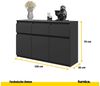 Furnica Kommode NOAH, 3 Schubladen und 3 Türen - Anthrazit Grau H75cm B120cm T35cm Bild 3