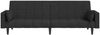 vidaXL Schlafsofa 2-Sitzer mit 2 Kissen Schwarz Stoff 375835 Bild 5