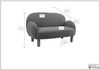 Vipack Kindersessel Rocky – Doppelsofa Mini – Beig Bild 4