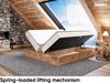 MEBLINI Boxspringbett LOFTY BOX 160x220 cm mit Bettkasten - H3/Creme Samt Polsterbett - Doppelbett mit Topper & Taschenfederkern-Matratze Bild 3