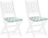 Set mit 2 Sitzkissen Geometrisches Muster TERNI 37 x 34 cm Mintgrün Bild 4