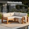 STEELSØN 'Mizaru' Premium Gartenlounge, Gartenmöbel Set, taupe, Akazienholz, wetterfest und UV-beständig, Outdoor Ecksofa mit 2 Sitzen Bild 3