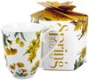 DUO Spring in bloom Becher 460 ml YELLOW FLOWERS in dekorativer Box, New Bone China Porzellan Bild 3