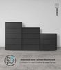 mokebo Sideboard Die Stilvolle (mit 4 Schubladen), Nachttisch, Highboard, Anrichte oder Kommode in Schwarz Bild 3