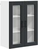 vidaXL Wandglas-Schrank PORTO Schwarz 60 x 31 x 80 cm Holzwerkstoff 885436 Bild 2