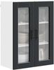 vidaXL Wandglas-Schrank PORTO Schwarz 60 x 31 x 80 cm Holzwerkstoff 885436 Bild 3