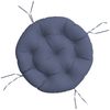 vidaXL Kissen Rund Marineblau Ø 60x11 cm Oxford-Gewebe 379345 Bild 2