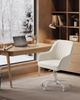 Songmics Bürostuhl, höhenverstellbar, beige, 64x62 x (80-90) cm Bild 2