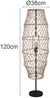 Kleine Boho Stehlampe HIVE Lampenschirm geflochten aus Hanfseil, Höhe 120cm Bild 4