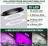 MUPOO Pflanzenlampe 72s LED Bodenpflanzenlicht Vollspektrum Pflanzenlicht,3/9/12H Timer, USB mit EU-Adapter, LED fest integriert, 10 Dimmbare Helligkeit, 25-155cm Höhenverstellbar,Stand-& Erdsteckbar Bild 4