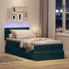 vidaXL LED-Speicherbett mit Matratze Dunkelgrün 100 x 200 cm Samt 3371496 Bild 5