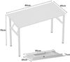Kleiner Klapptisch 80x40cm Weiß PC-Schreibtisch Home Office Eckschreibtisch Bild 2