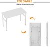 Kleiner Klapptisch 80x40cm Weiß PC-Schreibtisch Home Office Eckschreibtisch Bild 4