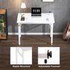 Kleiner Klapptisch 80x40cm Weiß PC-Schreibtisch Home Office Eckschreibtisch Bild 5