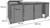 4er Mülltonnenverkleidung HWC-K14, Mülltonnenbox Mülltonnenabdeckung, 119x264x84cm WPC Metall 130kg ~ Teak-Optik Bild 3