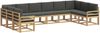 vidaXL Outdoor-Sofagarnitur mit Kissen 10 pcs Weiß und Anthrazit 3388291 Bild 2