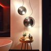 s.luce Sphere Pendelleuchte Glaskugel Chrom, Klar Ø 40cm Bild 2
