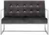 vidaXL 2-Sitzer-Sofa mit Armlehnen Dunkelgrau Chrom und Samt 282273 Bild 3