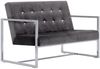 vidaXL 2-Sitzer-Sofa mit Armlehnen Dunkelgrau Chrom und Samt 282273 Bild 2