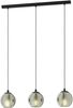 Eglo 98652 Pendelleuchte ARISCANI Rauchglas schwarz-transparent E27 3X40W L:76,5cm B:16,5cm H:110cm dimmbar Bild 4