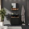 Badmöbel-Set Irma Anthrazit gepunktet 2 Teile, Unterschrank 60 cm Vicco Bild 4