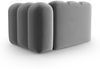 Micadoni Modul Lupine 1-Sitzer Rechts Samtstoff Salvador Grau Bild 3