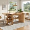 Flieks Esstisch ovaler Küchentisch mit ausziehbarer Tischplatten in Holzoptik (Länge 120-160/T80/H76 cm, 1-St, 1 Tisch), erweiterbarer Esszimmertisch mit versteckter Stauraum Bürotisch Natur Bild 4