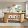Flieks Esstisch ovaler Küchentisch mit ausziehbarer Tischplatten in Holzoptik (Länge 120-160/T80/H76 cm, 1-St, 1 Tisch), erweiterbarer Esszimmertisch mit versteckter Stauraum Bürotisch Natur Bild 3