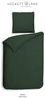 Heckett & Lane Mako-Satin Bettwäsche 135x200 Banda Calla green Streifen Wende uni Bild 3