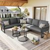 i@home Gartenlounge-Set, (5-tlg), Wasserabweisenden & abnehmbaren Kissen,für 6 Personen,Modulares Design Bild 5