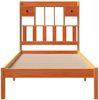 vidaXL Massivholzbett mit Regal ohne Matratze Wachsbraun 75x190 cm 3321636 Bild 4