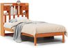 vidaXL Massivholzbett mit Regal ohne Matratze Wachsbraun 75x190 cm 3321636 Bild 2