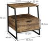 Nachttisch Lunor Eiche rustikal/Schwarz 2er Set Vicco Bild 2