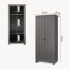 Kleiderschrank Trorjam 175x80x52 cm Grau/Eicheoptik [en. casa] Bild 5