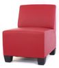 Modular 2-Sitzer Sofa Couch Lyon, Kunstleder ~ rot, ohne Armlehnen Bild 5
