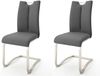 Esszimmerstuhl >Kerrin< (2-er Set) in grau aus Polyurethan - 45x102x58cm (BxHxT) Bild 2