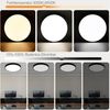 ZMH LED Deckenleuchte Schwarz ∅37cm Dimmbar warmweiß-kaltweiß Schlafzimmerlampe Bild 2