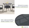 Juskys 'Yoro' Gartentisch mit Glasplatte, Polyrattan schwarz, Ø80cm Bild 3