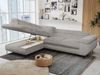 Mks Möbel 'Peter L-form' Ecksofa mit Bettfunktion, Bettkasten & einstellbaren Kopfstützen, Hellgrau, Cord, mit Topper, links Bild 3