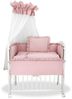Baby-Delux Beistellbett Babybett Royal Rosa Rüsche, Stillbett 90x40 weiß höhenverstellbar, Matratze inkl. komplett Set Bild 2