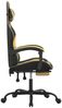 vidaXL Gaming-Stuhl mit Fußstütze Schwarz und Golden Kunstleder [3143832] Bild 4