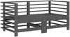 vidaXL Garten-Ecksofas 2 Stk. Grau Massivholz Kiefer 825634 Bild 2