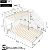 Merax Etagenbett 90*200cm+140*200cm, Kinderetagenbett, mit Garderobe, Multifunktionales Kinderbett, Mit Aufbewahrungstreppe, Ohne Matratze, Weiß Bild 4