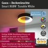 LED Deckenleuchte Smart Home Zigbee 3.0 Casca IP44 RGBW+ 1750lm 230V 20W dimmbar Schwarz matt Bild 2