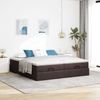 vidaXL Ottoman-Bett mit Matratzen Dunkelbraun 180x200 cm Stoff 3311244 Bild 3
