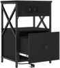 vidaXL Nachttisch Schwarz Eichen-Optik 40 x 31 x 60 cm Holzwerkstoff 859490 Bild 5